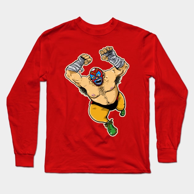 Luchador Long Sleeve T-Shirt by zerostreet